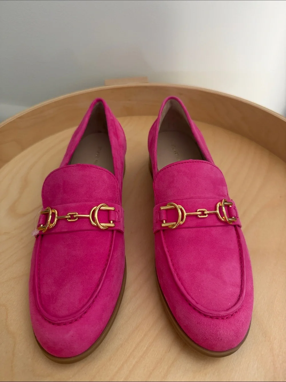 NWT STUART WEITZMAN Owen Buckle Loafer in Peonia Hot Pink Size 7 - Picture 6 of 12